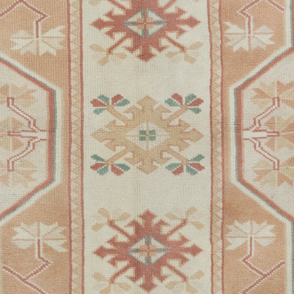 Vintage Geometric Small Rug, Handmade Accent Rug, Turkish Door Mat
