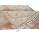 One-of-a-pair Vintage Handmade Turkish Milas Accent Rug in Soft Red and Beige Colors, 100% Wool