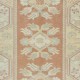 One-of-a-pair Vintage Handmade Turkish Milas Accent Rug in Soft Red and Beige Colors, 100% Wool