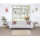 One-of-a-pair Vintage Handmade Turkish Milas Accent Rug in Soft Red and Beige Colors, 100% Wool