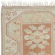 One-of-a-pair Vintage Handmade Turkish Milas Accent Rug in Soft Red and Beige Colors, 100% Wool