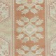 One-of-a-pair Vintage Handmade Turkish Milas Accent Rug in Soft Red and Beige Colors, 100% Wool