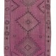 Handmade Pink Runner Rug for Hallway, Modern Turkish Corridor Carpet