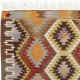 Hand-Woven Anatolian Kilim, All Wool, Vintage Multicolor Small Rug