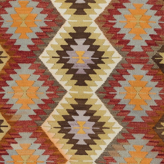 Hand-Woven Anatolian Kilim, All Wool, Vintage Multicolor Small Rug