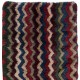 Colorful Handmade Tulu Rug, Zig Zag Design Modern Bespoke Carpet, 100% Wool