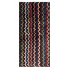 Colorful Handmade Tulu Rug, Zig Zag Design Modern Bespoke Carpet, 100% Wool