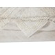 Vintage Anatolian "Tulu" Rug in Solid Beige, 100% Natural Wool, Minimalist Small Carpet