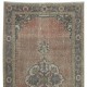 One of a Kind Hand Knotted Hallway Runner Rug, Vintage Turkish Corridor Carpet