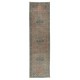 One of a Kind Hand Knotted Hallway Runner Rug, Vintage Turkish Corridor Carpet