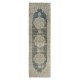 Faded Vintage Anatolian Oushak Hallway Runner Rug, One of a Kind Corridor Carpet