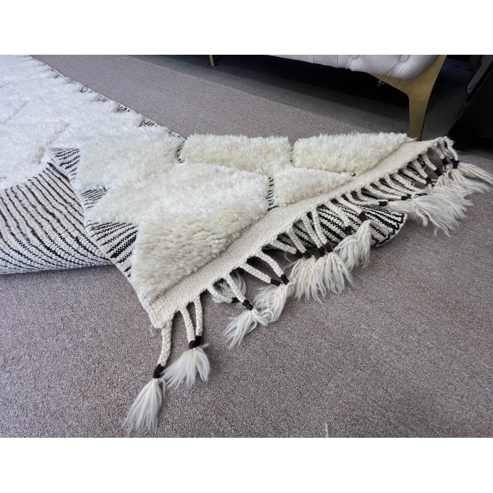 Modern Hand Knotted Tulu Runner Rug for Hallway, Stair and Kitchen. Custom Options Available