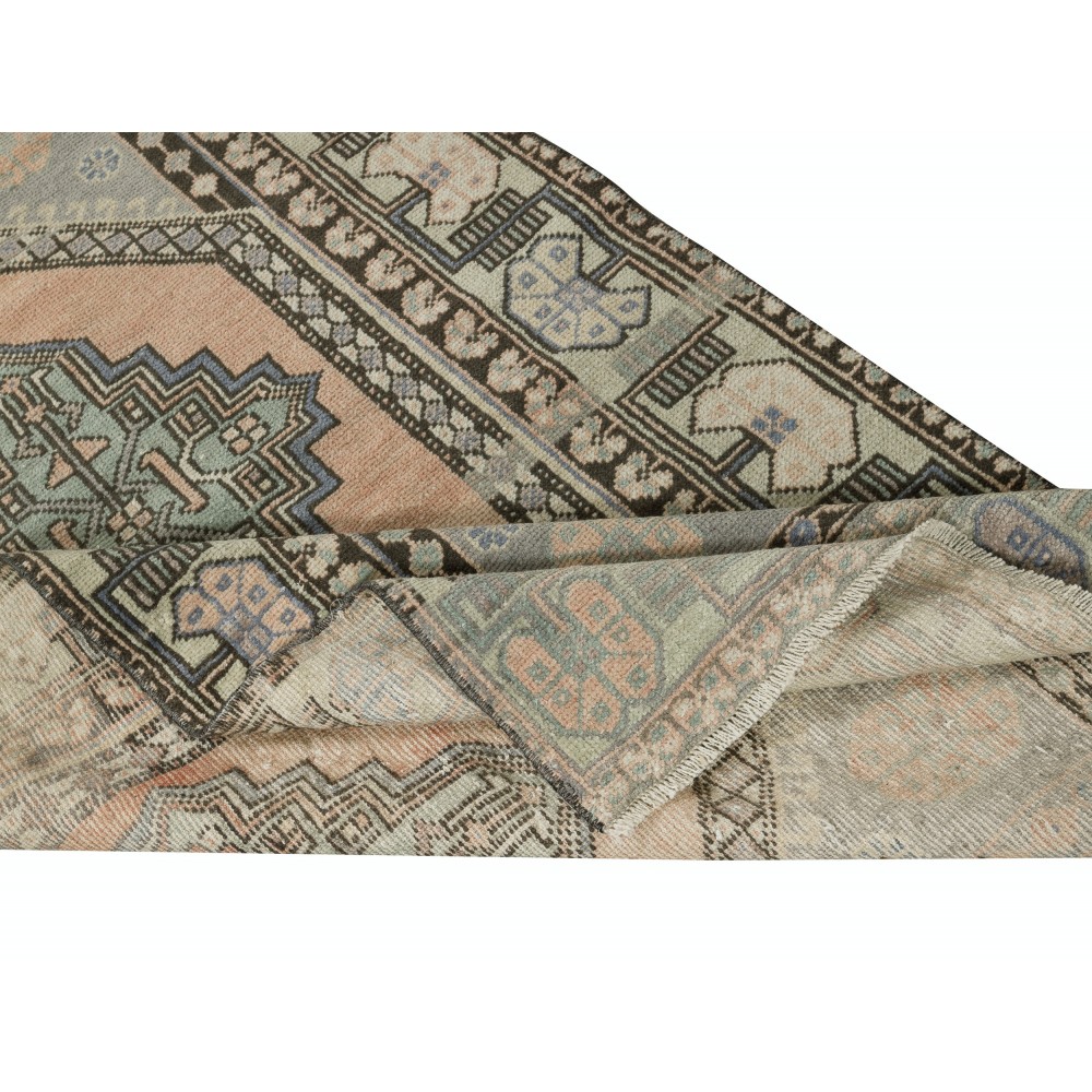 Vintage Handmade Turkish Oriental Rug for Country Homes, Rustic & Tribal Interiors. 100% Wool