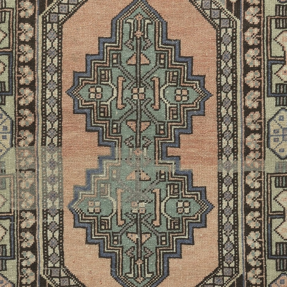Vintage Handmade Turkish Oriental Rug for Country Homes, Rustic & Tribal Interiors. 100% Wool