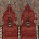 Handmade Turkish Prayer Rug. Ramadan Gift. Vintage Red Color Prayer Mat. 100% Wool