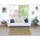 Handmade Floral Patterned Turkish Accent Rug in Yellow Color