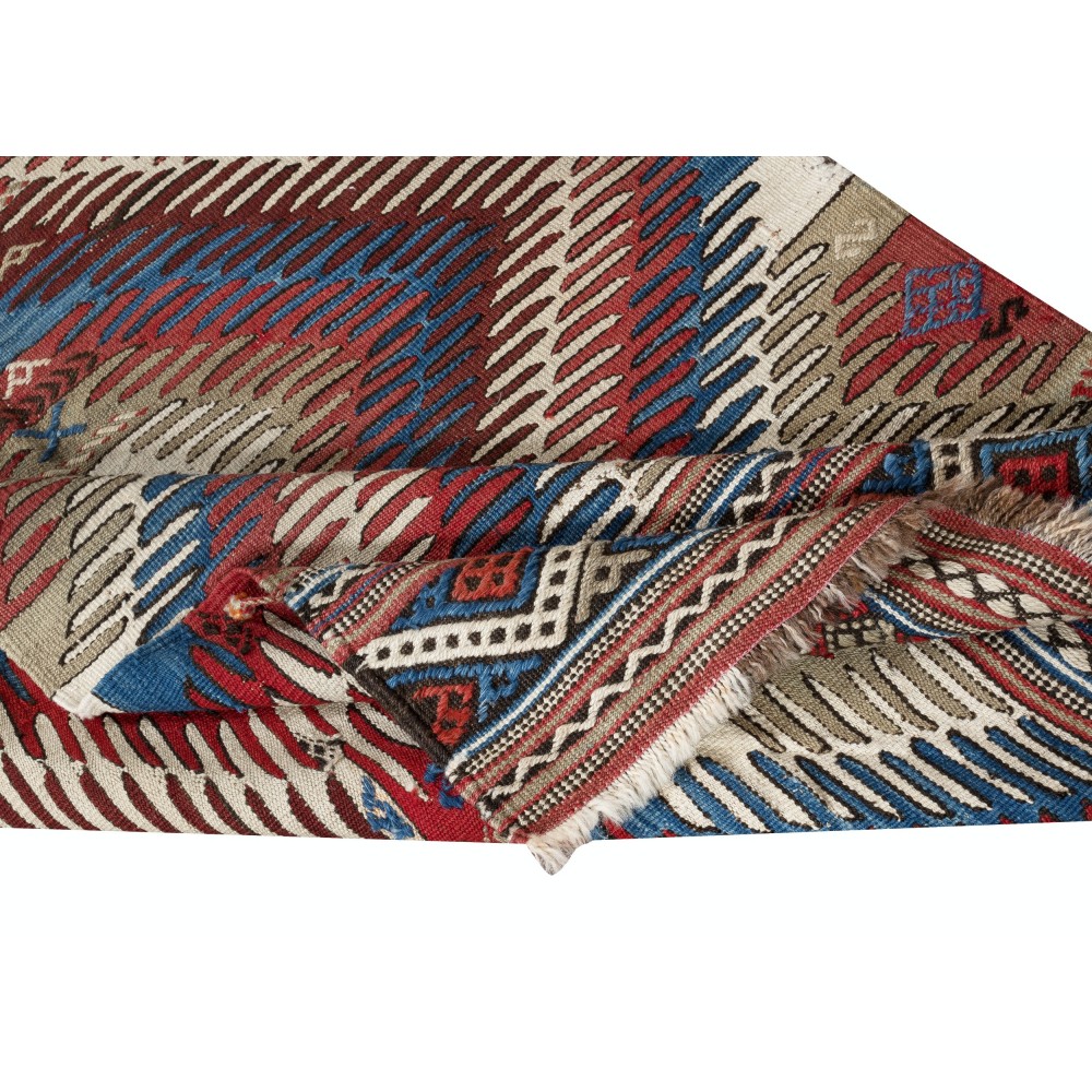 Vintage Afyon Dazkiri Kilim Rug, West Central Anatolia, Ca 1960