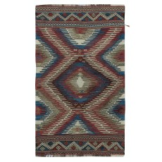 Vintage Afyon Dazkiri Kilim Rug, West Central Anatolia, Ca 1960