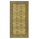 Handmade Floral Patterned Turkish Rug in Yellow Color, Contemporary Anti-bacterial Floor Covering