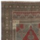 Vintage Turkish Oriental Rug. Ca 1960. One of a kind Handmade Tribal Rug. 100% Wool