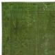 Contemporary Handmade Turkish Accent Rug in Green Color