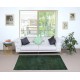 Contemporary Handmade Turkish Accent Rug in Dark Green. Woolen Floor Covering