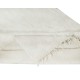 Flat-weave Wool Kilim Rug, Plain Cream Blanket, New Bedspread, Kurdish Tablecloth