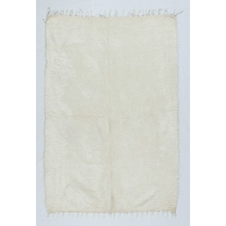 Flat-weave Wool Kilim Rug, Plain Cream Blanket, New Bedspread, Kurdish Tablecloth