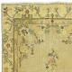 One of a pair Handmade Yellow Color Turkish Wool Rug with Art Deco Design