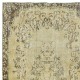 Contemporary Handmade Turkish Area Rug in Yellow with Medallion Design