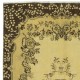 Modern Area Rug Over-Dyed in Yellow, Hand Knotted in Turkey