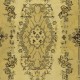 Modern Area Rug Over-Dyed in Yellow, Hand Knotted in Turkey