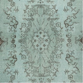Modern Handmade Turkish Accent Rug for Entryway. Light Blue Color Kitchen Decor Rug