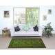 Green Accent Rug for Contemporary Interiors. Hand-Knotted in Turkey