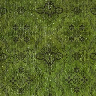 Green Accent Rug for Contemporary Interiors. Hand-Knotted in Turkey