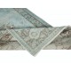Blue Color Over-Dyed Small Rug. Handmade Turkish Accent Rug with Baroque Design
