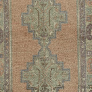 Vintage Handmade Turkish Oriental Rug for Country Homes, Rustic & Tribal Interiors. 100% Wool