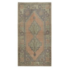 Vintage Handmade Turkish Oriental Rug for Country Homes, Rustic & Tribal Interiors. 100% Wool