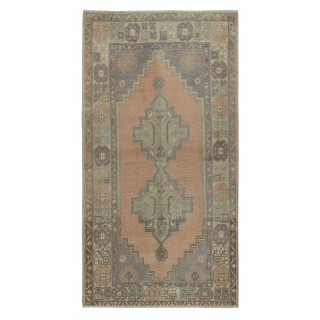 Vintage Handmade Turkish Oriental Rug for Country Homes, Rustic & Tribal Interiors. 100% Wool