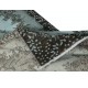Modern Handmade Anti-Bacterial Turkish Accent Rug Re-Dyed in Blue. Woolen Floor Covering