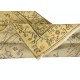 One of a pair Handmade Yellow Color Turkish Wool Rug with Art Deco Design