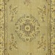 One of a pair Handmade Yellow Color Turkish Wool Rug with Art Deco Design