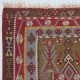 Hand-Woven Turkish Kilim. 100% Wool. Vintage Flat-Weave Rug