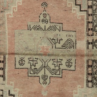 Vintage Turkish Oriental Rug. Ca 1960. One of a kind Handmade Village Rug. 100% Wool