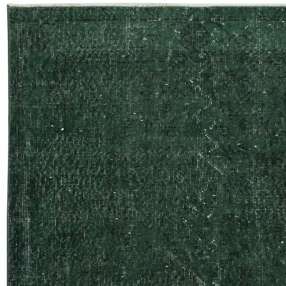 Dark Green Handmade Accent Rug from Turkey. Great 4 Modern Interiors