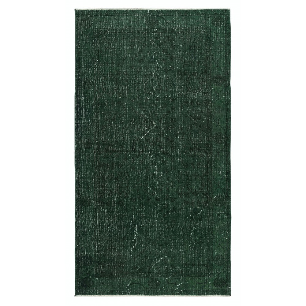 Dark Green Handmade Accent Rug from Turkey. Great 4 Modern Interiors
