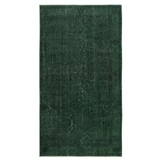 Dark Green Handmade Accent Rug from Turkey. Great 4 Modern Interiors
