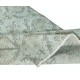 Light Blue Color Over-Dyed Small Rug. Modern Handmade Turkish Accent Rug with Floral Design