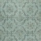 Light Blue Color Over-Dyed Small Rug. Modern Handmade Turkish Accent Rug with Floral Design