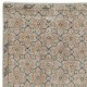 Vintage Handmade Pink Turkish Accent Rug with Floral Design